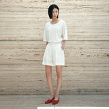 SITP5302 U-Neck Stripe T-Shirt_White