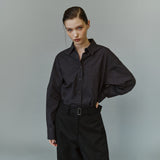 SITP5303 Washed Stitch Cotton Shirt_Charcoal
