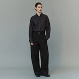 SITP5303 Washed Stitch Cotton Shirt_Charcoal