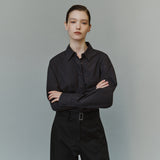 SITP5303 Washed Stitch Cotton Shirt_Charcoal