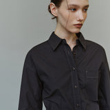 SITP5303 Washed Stitch Cotton Shirt_Charcoal