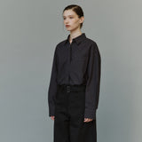 SITP5303 Washed Stitch Cotton Shirt_Charcoal