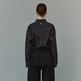 SITP5303 Washed Stitch Cotton Shirt_Charcoal
