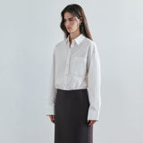 SITP5303 Washed Stitch Cotton Shirt_Ivory