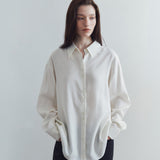 SITP5304 High-Neck Silky Shirt_Ivory