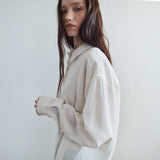 SITP5304 High-Neck Silky Shirt_Ivory