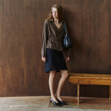 SITP5305 Draped Trench Shirt_Brown
