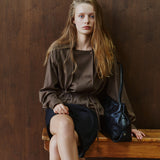 SITP5305 Draped Trench Shirt_Brown
