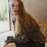 SITP5305 Draped Trench Shirt_Brown