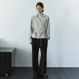 SITP5305 Draped Trench Shirt_Greige