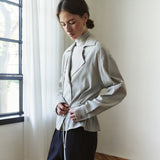 SITP5305 Draped Trench Shirt_Greige