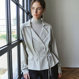 SITP5305 Draped Trench Shirt_Greige