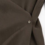 SITP5306 Soft Open-Collar Wrap Shirt_Brown