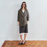SITP5306 Soft Open-Collar Wrap Shirt_Brown