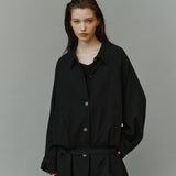 SITP5313 Soft V-Neck 3/4-Sleeve T-Shirt_Black