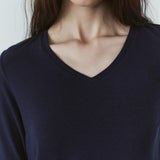 SITP5313 Soft V-Neck 3/4-Sleeve T-Shirt_Navy