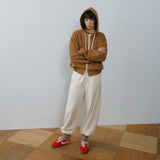SITP5317 Contrast Hooded Zip-Up_Camel brown