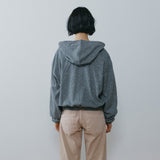 SITP5317 Contrast Hooded Zip-Up_Melange gray