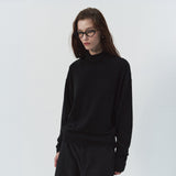 SITP5320 Brushed Layered Turtleneck Top_Black