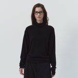 SITP5320 Brushed Layered Turtleneck Top_Black