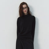 SITP5320 Brushed Layered Turtleneck Top_Black