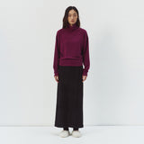 SITP5320 Brushed Layered Turtleneck Top_Purple