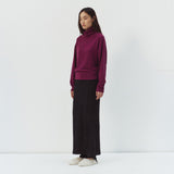 SITP5320 Brushed Layered Turtleneck Top_Purple