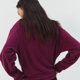 SITP5320 Brushed Layered Turtleneck Top_Purple