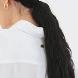 SITP5195 Point Collar Loose Fit Short Sleeve Shirt_White