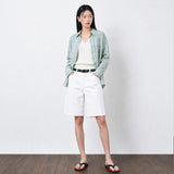SIJN6108 Bermuda Denim Shorts_White