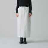 SIST9052 Cotton Purtig Long Skirt_White