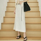 SIST9035 Nylon Half-Banding Skirt_Off-white