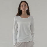 SITP5164 Round Neck Long Sleeve T-Shirt_Ivory