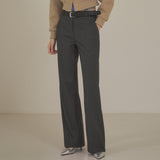 SIPT7090 Feminine Low-Rise Bootcut Slacks_Charcoal