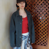 SIOT4183 Vintage Cotton Work Jacket_Charcoal