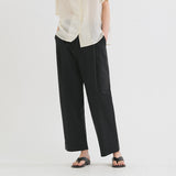 SIPT7157 Semi Curved Crop Slacks_Black