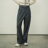 SIPT7052 muse two tuck wide slacks_Charcoal