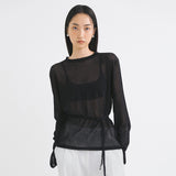 SIKN2149 String sheer Knit_Black