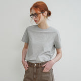 SITP5178 Regular Fit Fresh Short Sleeve T-Shirt_Melange gray